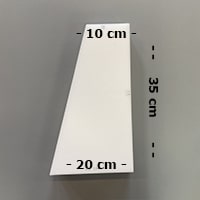 Højde 35 cm, tykkelse 10/20 cm