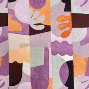 Mønstret boligtekstil i bomuld i farven Lilac