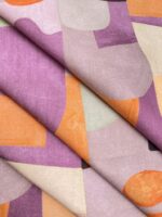 Mønstret boligtekstil i bomuld i farven Lilac