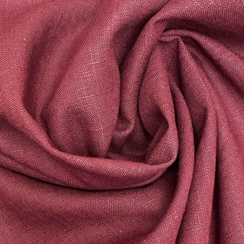 Linus - Boligtekstil i hør - Fv. 055 - Burgundy