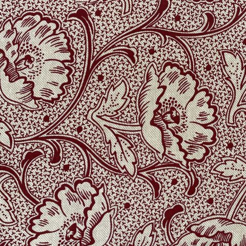 Bloom - Boligtekstil i hørlook - Vinrød